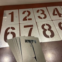 车牌放大号自喷漆模板镂空字喷车位号码数字母喷涂货车尾塑料PVC